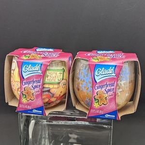 Set of 2 VTG Glade gingerbread spice candles 2003
